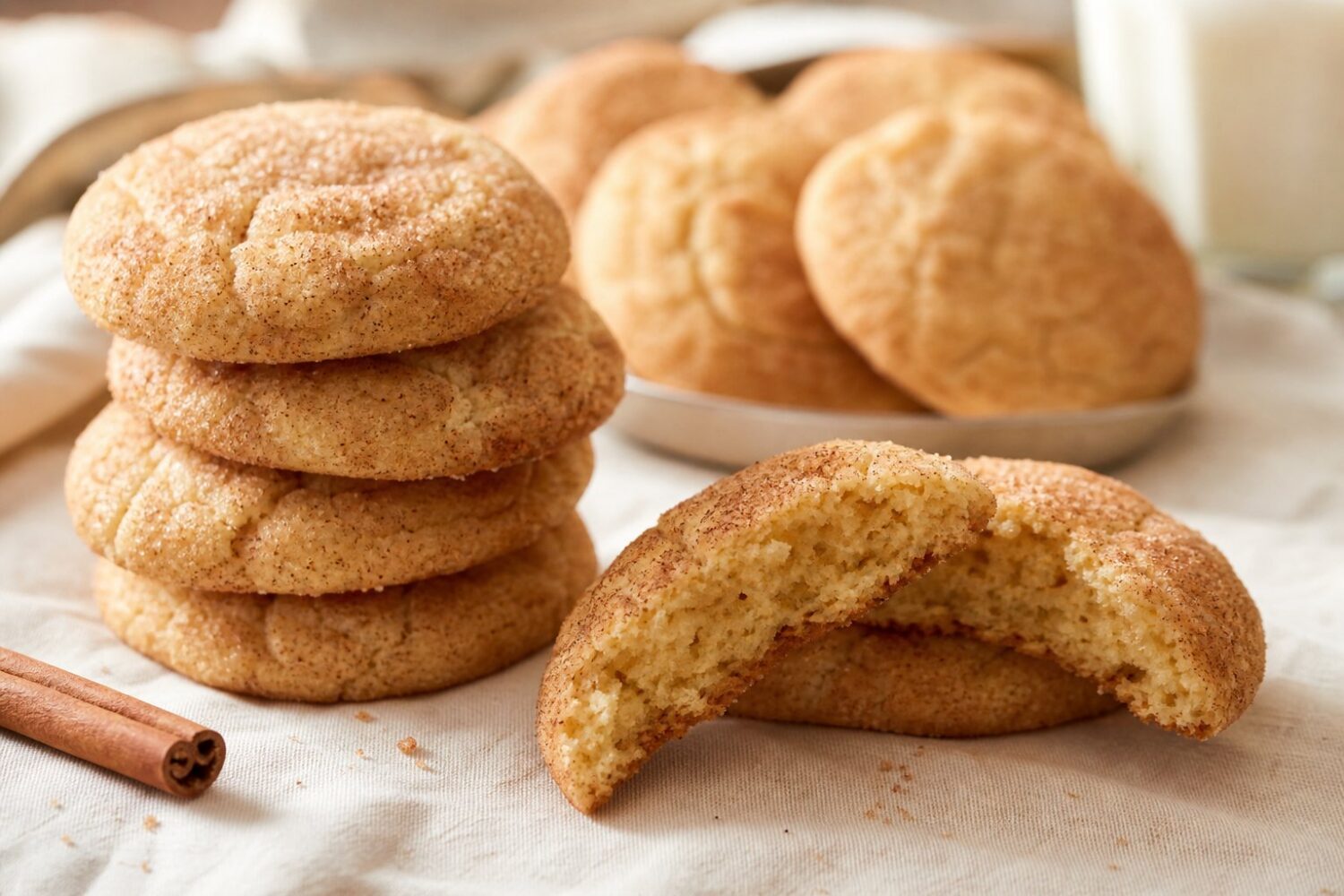 Gluten-free snickerdoodle cookies with cinnamon-sugar coating