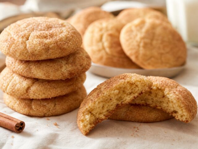 Gluten-free snickerdoodle cookies with cinnamon-sugar coating